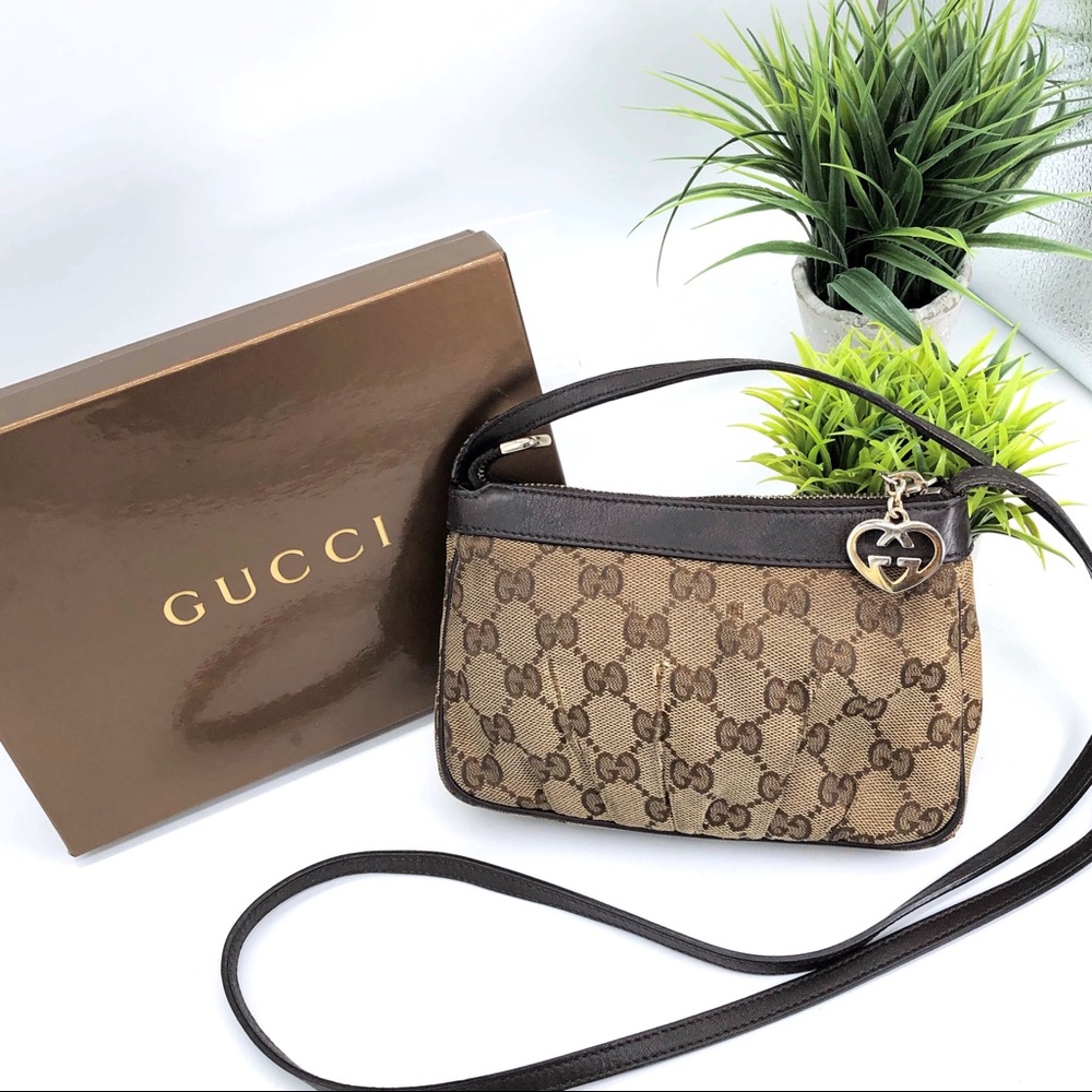 Gucci Authentic GG Canvas Crossbody Bag W/ Box - Picture 2 of 8